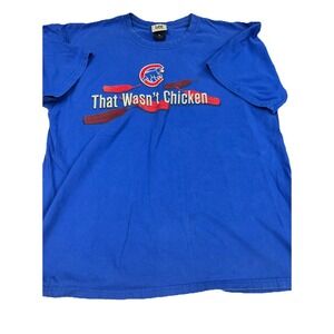 Chicago Cubs Lee Sports T-Shirt "That Wasn't Chicken" Cardinals Rivalry Shirt L